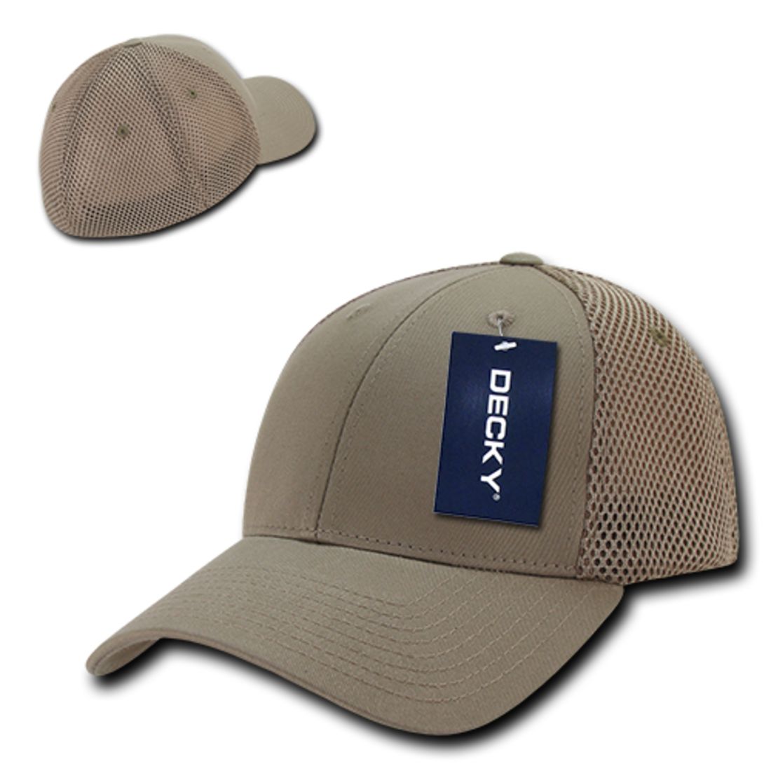 Decky 219 Aero Mesh Flex Hats Low Profile 6 Panel Baseball Caps Structured Wholesale