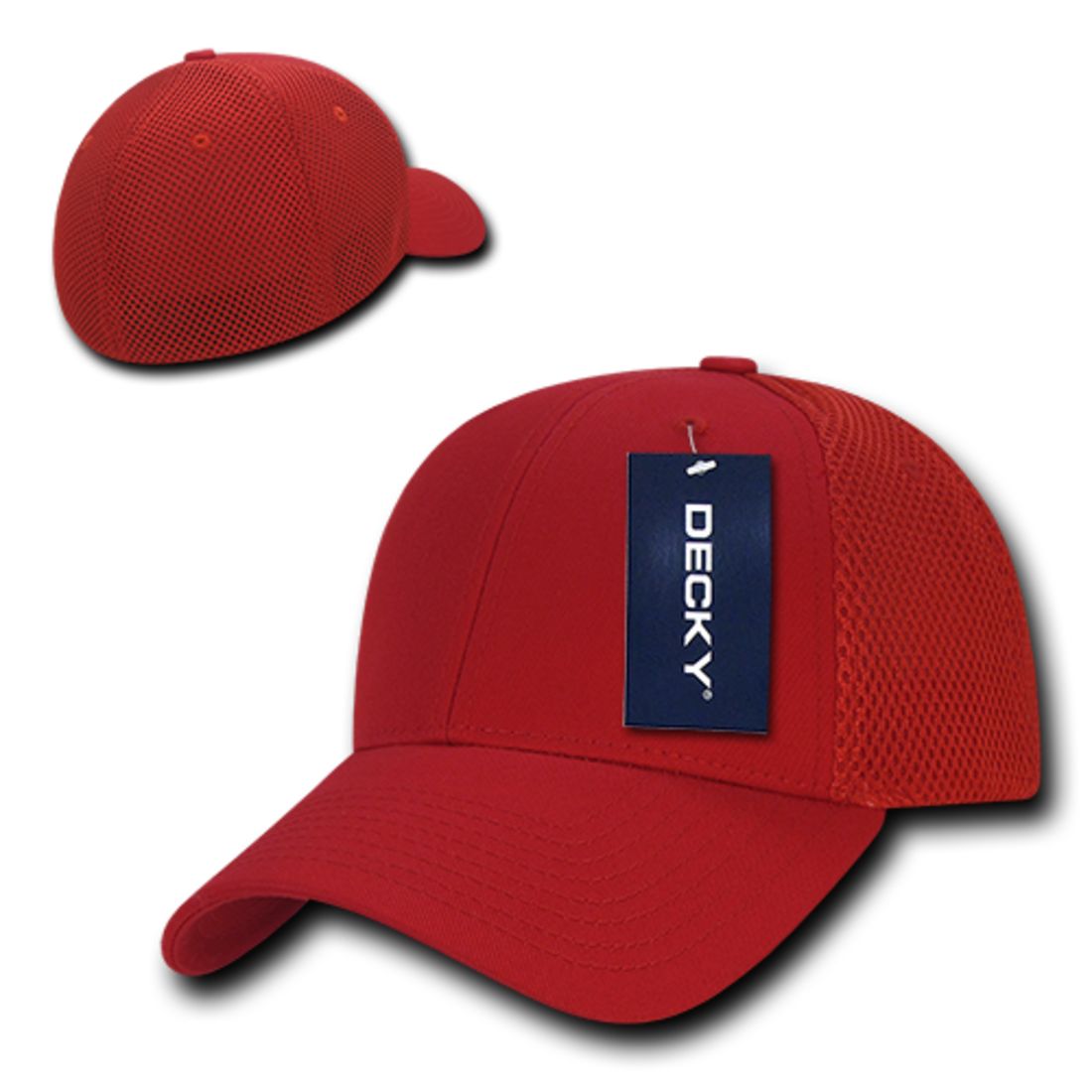 Decky 219 Aero Mesh Flex Hats Low Profile 6 Panel Baseball Caps Structured Wholesale