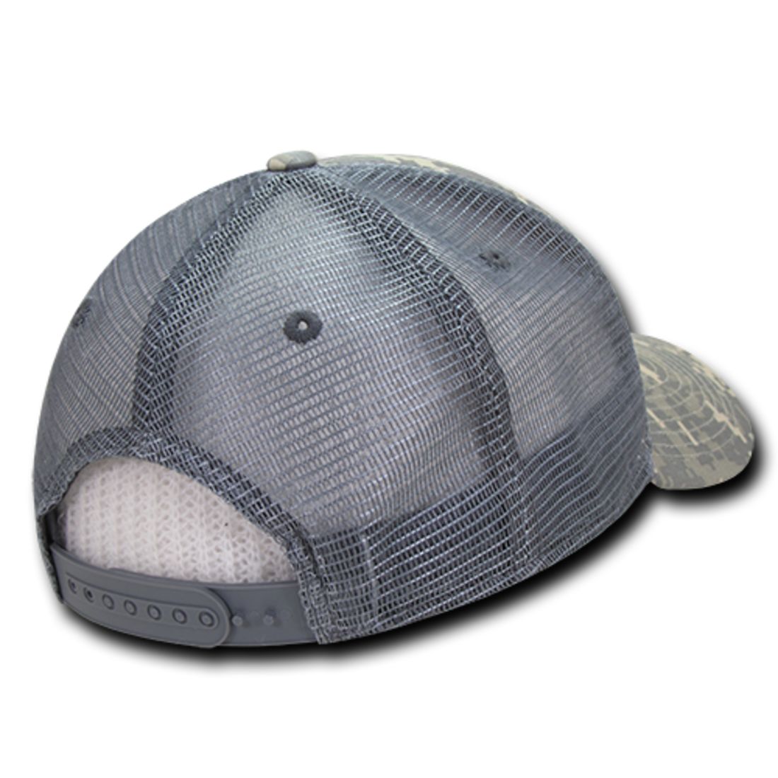 Decky 225 Camo Trucker Hats Low Profile 6 Panel Curved Bill Baseball Caps Wholesale