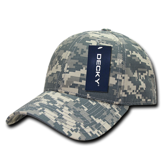 Decky 240 Camo Structured Ripstop Baseball Hats Low Crown Dad Caps Cotton Wholesale - Arclight Wholesale