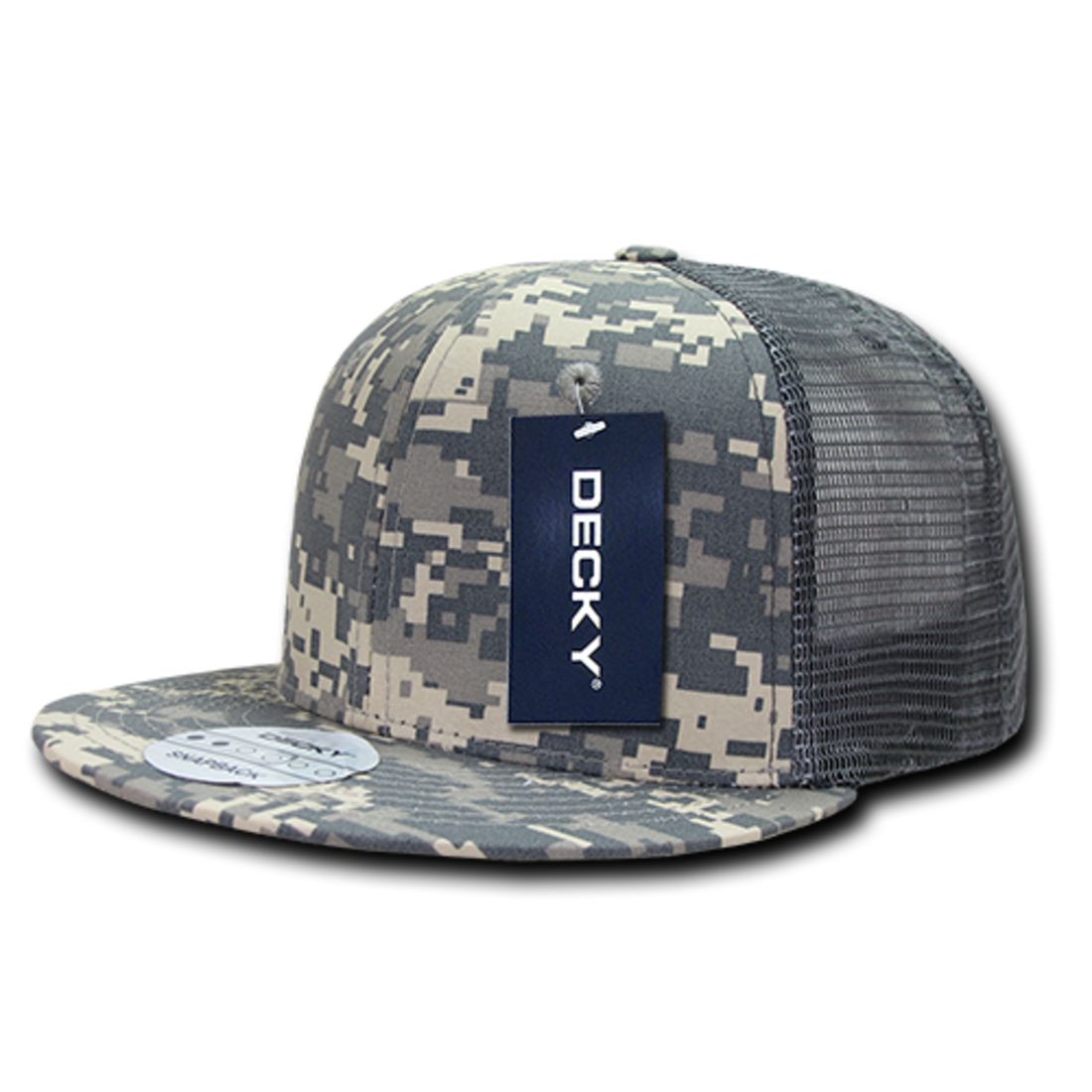 Decky 241 Ripstop Trucker Hats High Profile 6 Panel Flat Bill Baseball Caps Wholesale