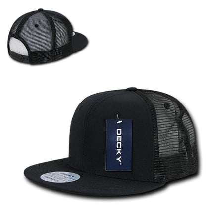 Decky 241 Ripstop Trucker Hats High Profile 6 Panel Flat Bill Baseball Caps Wholesale