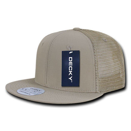 Decky 241 Ripstop Trucker Hats High Profile 6 Panel Flat Bill Baseball Caps Wholesale