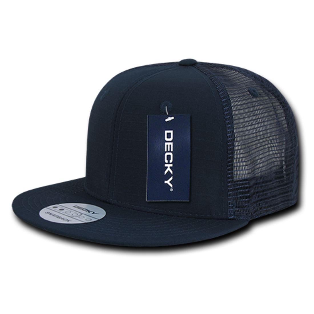 Decky 241 Ripstop Trucker Hats High Profile 6 Panel Flat Bill Baseball Caps Wholesale