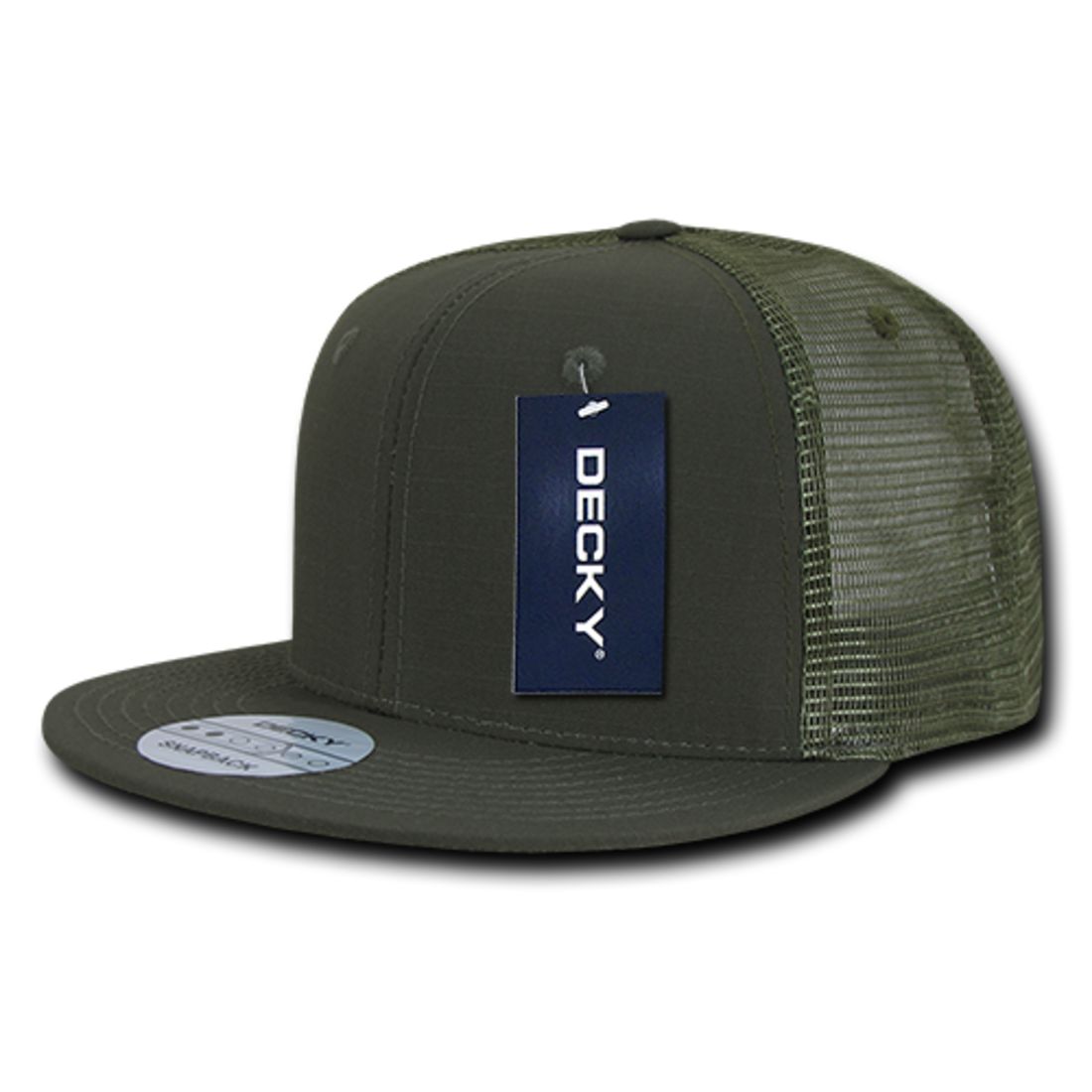 Decky 241 Ripstop Trucker Hats High Profile 6 Panel Flat Bill Baseball Caps Wholesale