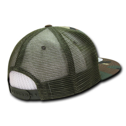 Decky 241 Ripstop Trucker Hats High Profile 6 Panel Flat Bill Baseball Caps Wholesale