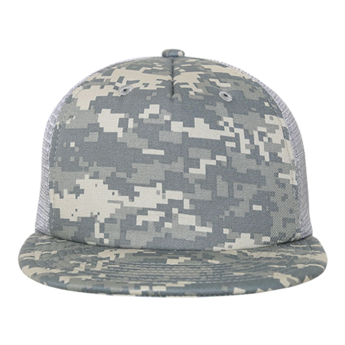 Decky 254 Camouflage Foam Mesh Trucker Hats 5 Panel Flat Bill Snapback Caps Wholesale