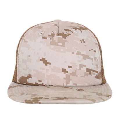 Decky 254 Camouflage Foam Mesh Trucker Hats 5 Panel Flat Bill Snapback Caps Wholesale