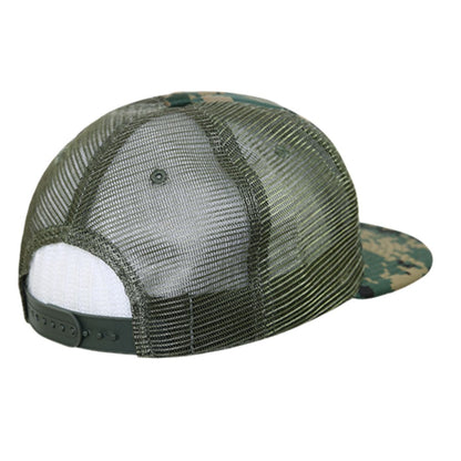 Decky 254 Camouflage Foam Mesh Trucker Hats 5 Panel Flat Bill Snapback Caps Wholesale