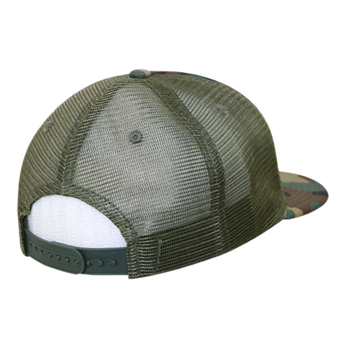 Decky 254 Camouflage Foam Mesh Trucker Hats 5 Panel Flat Bill Snapback Caps Wholesale