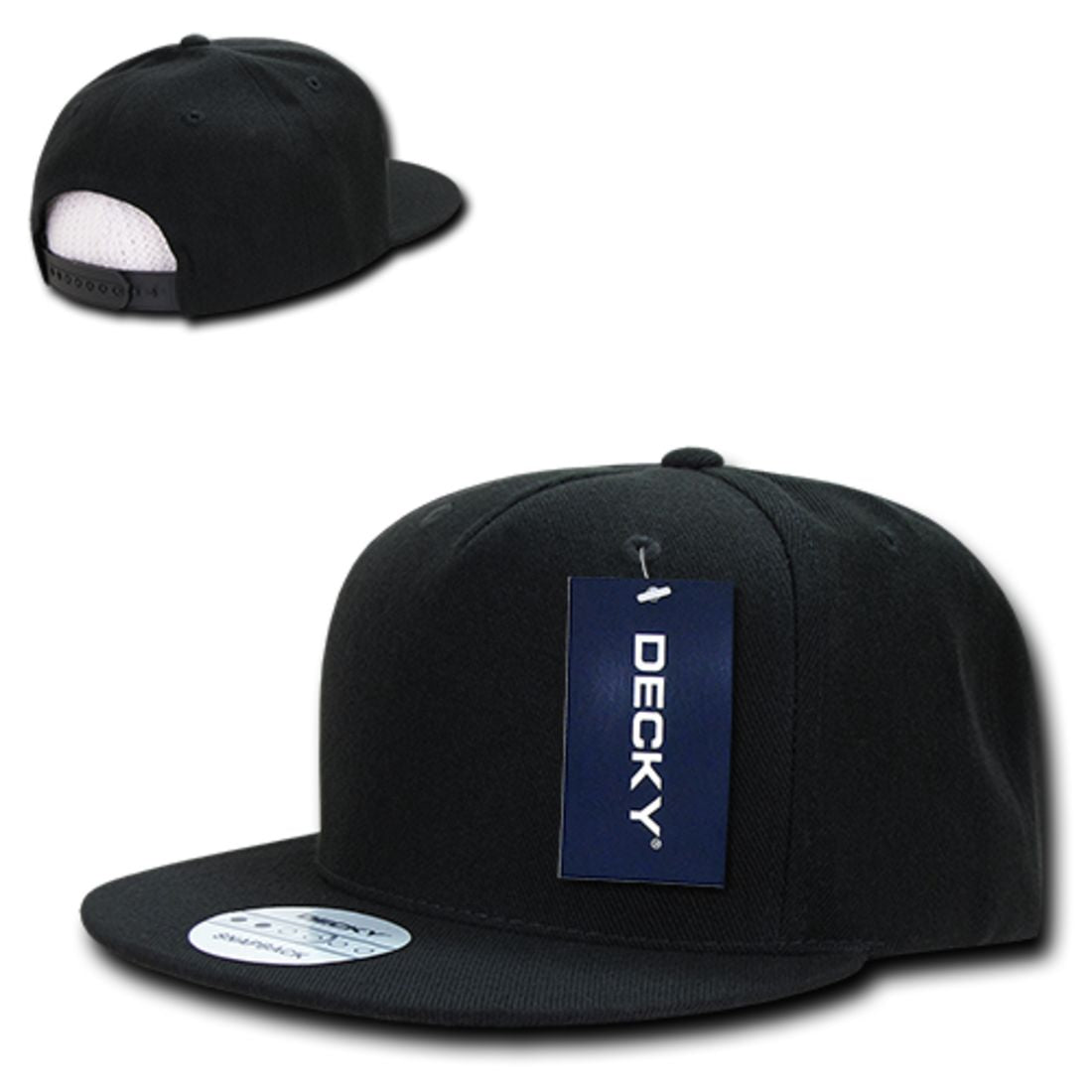 Decky 333 High Profile Structured Hats 5 Panel Flat Bill Snapback Baseball Caps Wholesale