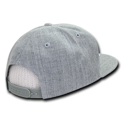 Decky 333 High Profile Structured Hats 5 Panel Flat Bill Snapback Baseball Caps Wholesale