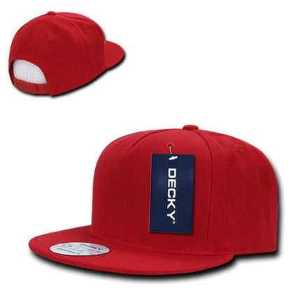 Decky 333 High Profile Structured Hats 5 Panel Flat Bill Snapback Baseball Caps Wholesale