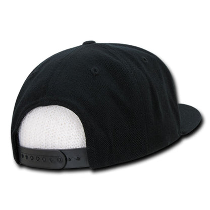 Decky 350 High Profile Snapback Hats 6 Panel Flat Bill Baseball Caps Blank Wholesale