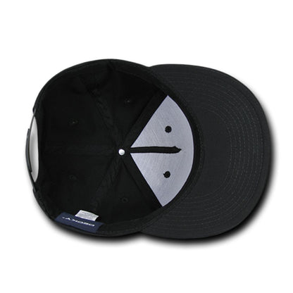 Decky 350 High Profile Snapback Hats 6 Panel Flat Bill Baseball Caps Blank Wholesale