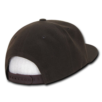 Decky 350 High Profile Snapback Hats 6 Panel Flat Bill Baseball Caps Blank Wholesale