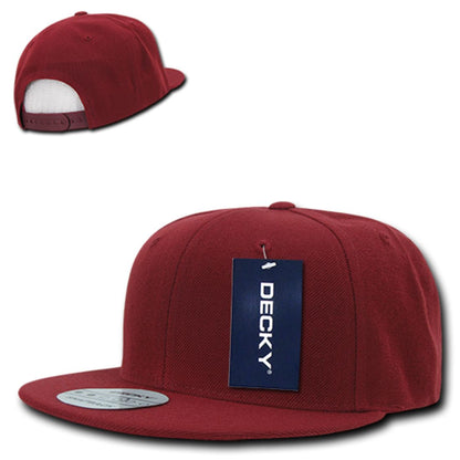 Decky 350 High Profile Snapback Hats 6 Panel Flat Bill Baseball Caps Blank Wholesale