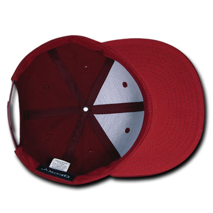 Decky 350 High Profile Snapback Hats 6 Panel Flat Bill Baseball Caps Blank Wholesale