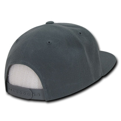 Decky 350 High Profile Snapback Hats 6 Panel Flat Bill Baseball Caps Blank Wholesale