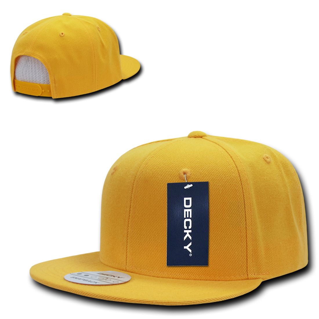 Decky 350 High Profile Snapback Hats 6 Panel Flat Bill Baseball Caps Blank Wholesale