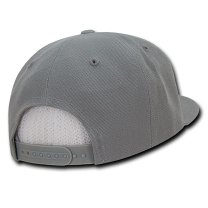 Decky 350 High Profile Snapback Hats 6 Panel Flat Bill Baseball Caps Blank Wholesale