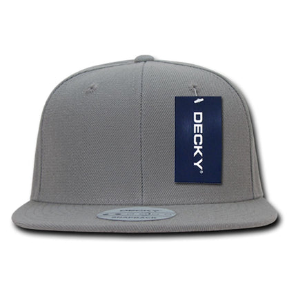 Decky 350 High Profile Snapback Hats 6 Panel Flat Bill Baseball Caps Blank Wholesale