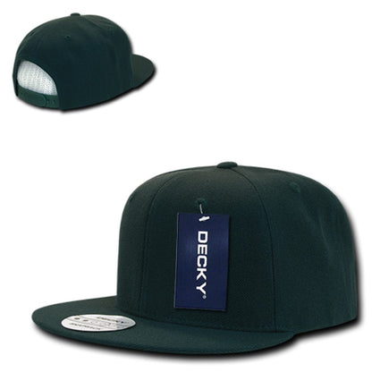 Decky 350 High Profile Snapback Hats 6 Panel Flat Bill Baseball Caps Blank Wholesale