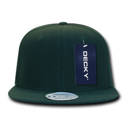 Decky 350 High Profile Snapback Hats 6 Panel Flat Bill Baseball Caps Blank Wholesale