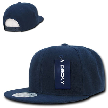 Decky 350 High Profile Snapback Hats 6 Panel Flat Bill Baseball Caps Blank Wholesale