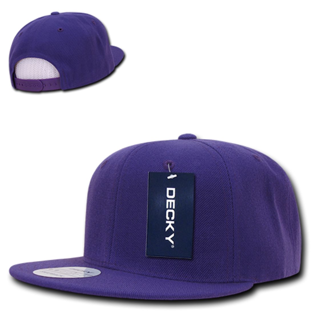 Decky 350 High Profile Snapback Hats 6 Panel Flat Bill Baseball Caps Blank Wholesale