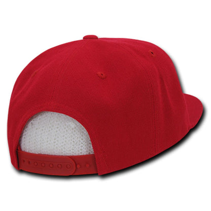 Decky 350 High Profile Snapback Hats 6 Panel Flat Bill Baseball Caps Blank Wholesale