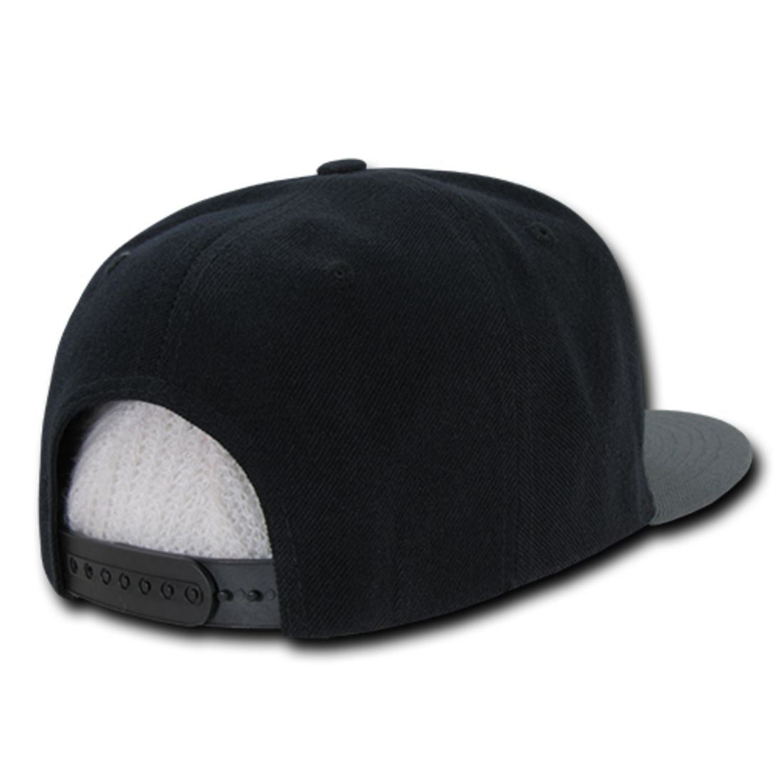 Decky 351 Two Tone High Profile Snapback Hats 6 Panel Flat Bill Baseball Caps