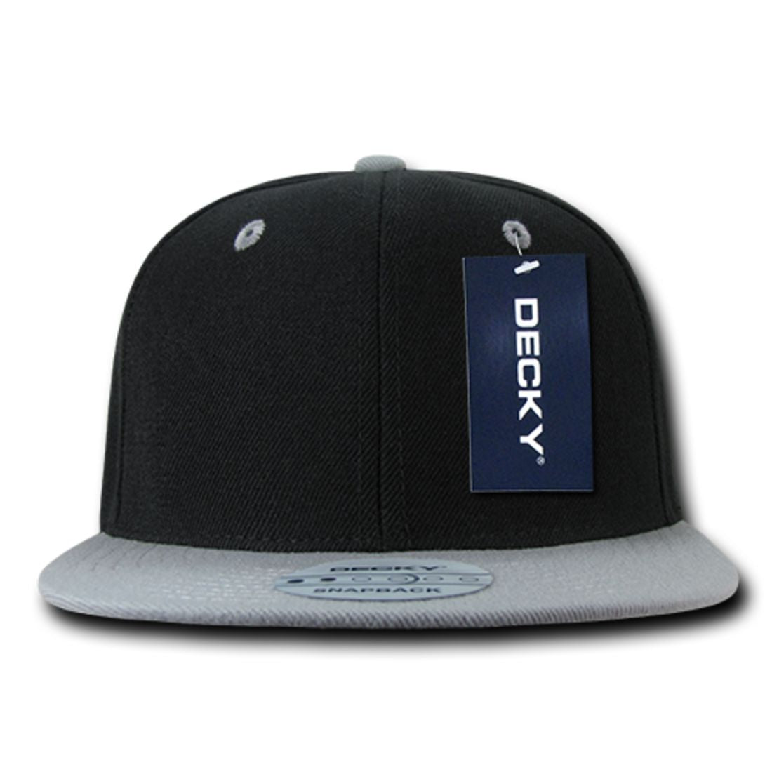 Decky 351 Two Tone High Profile Snapback Hats 6 Panel Flat Bill Baseball Caps