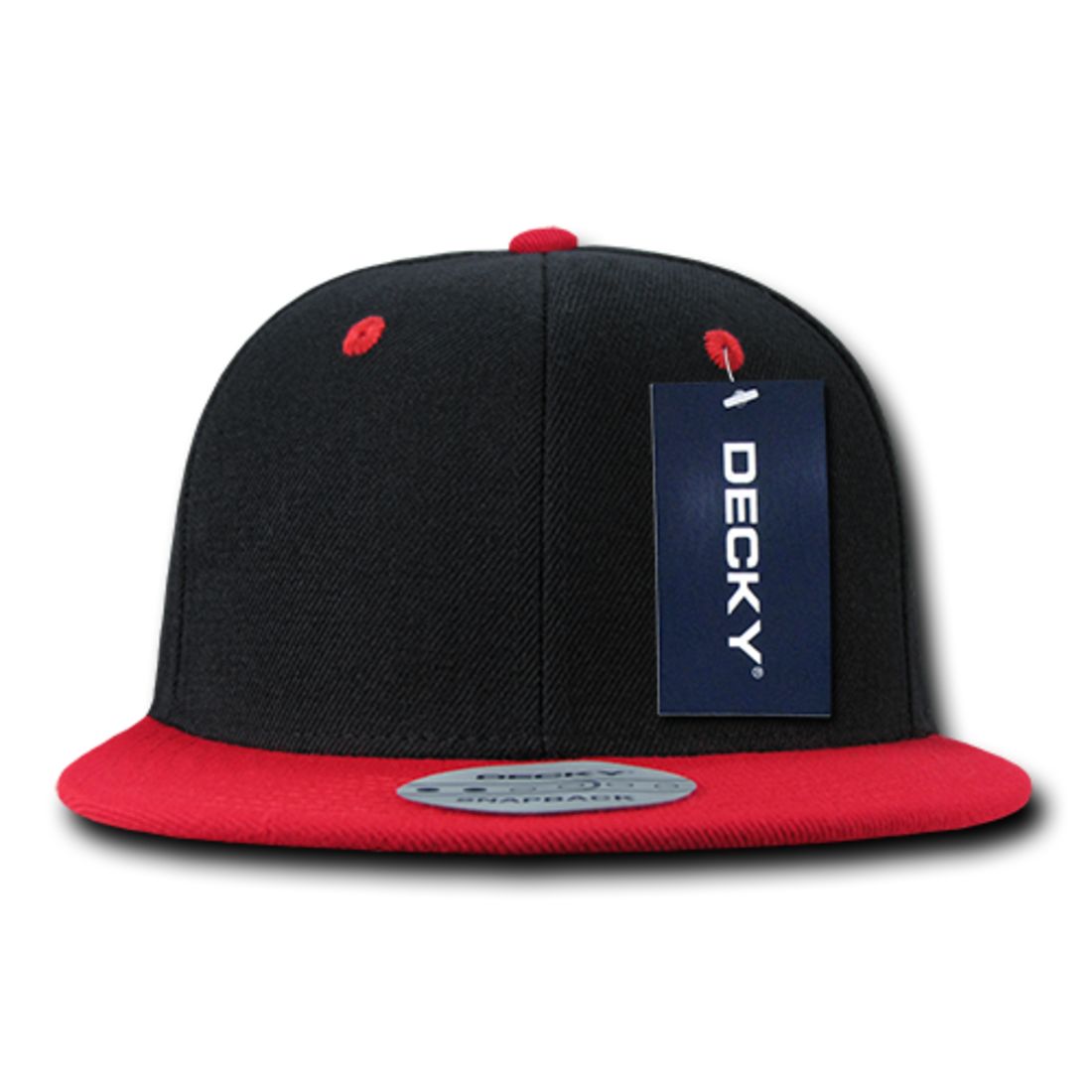 Decky 351 Two Tone High Profile Snapback Hats 6 Panel Flat Bill Baseball Caps