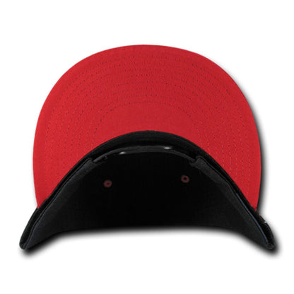 Decky 351 Two Tone High Profile Snapback Hats 6 Panel Flat Bill Baseball Caps