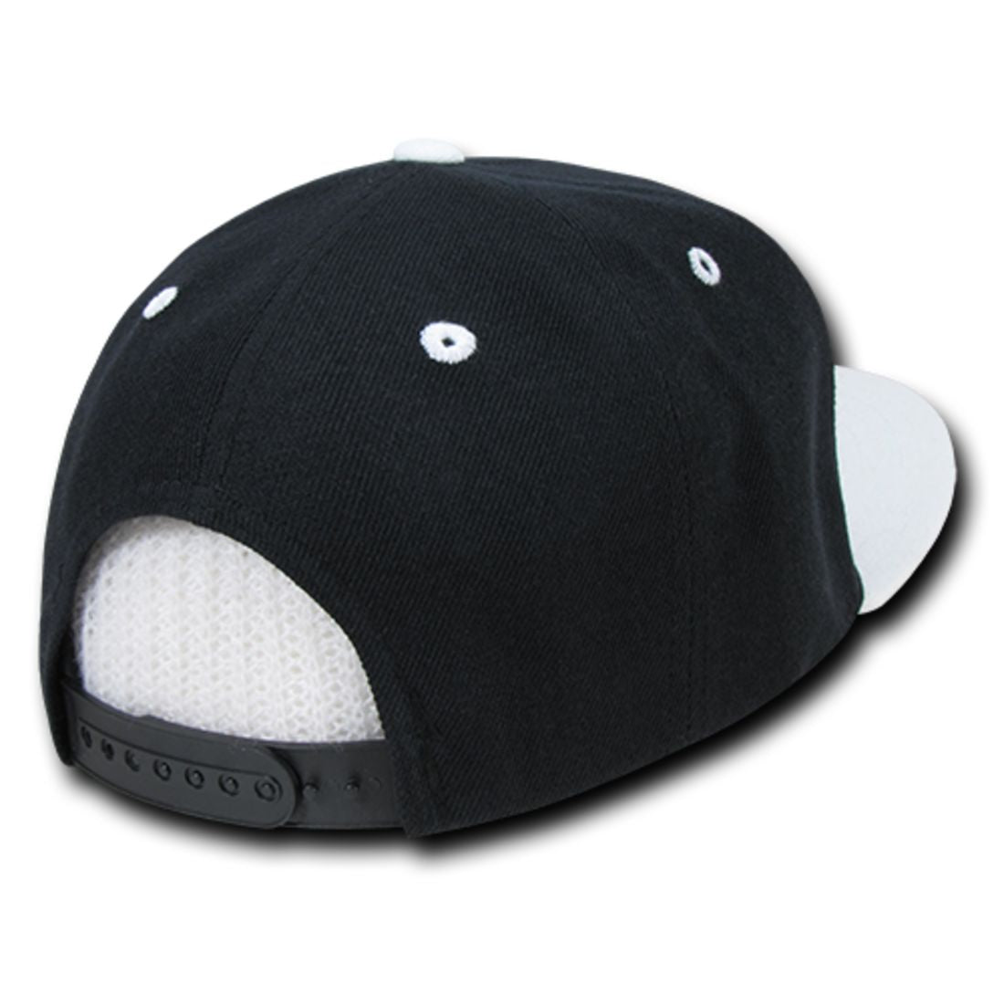 Decky 351 Two Tone High Profile Snapback Hats 6 Panel Flat Bill Baseball Caps