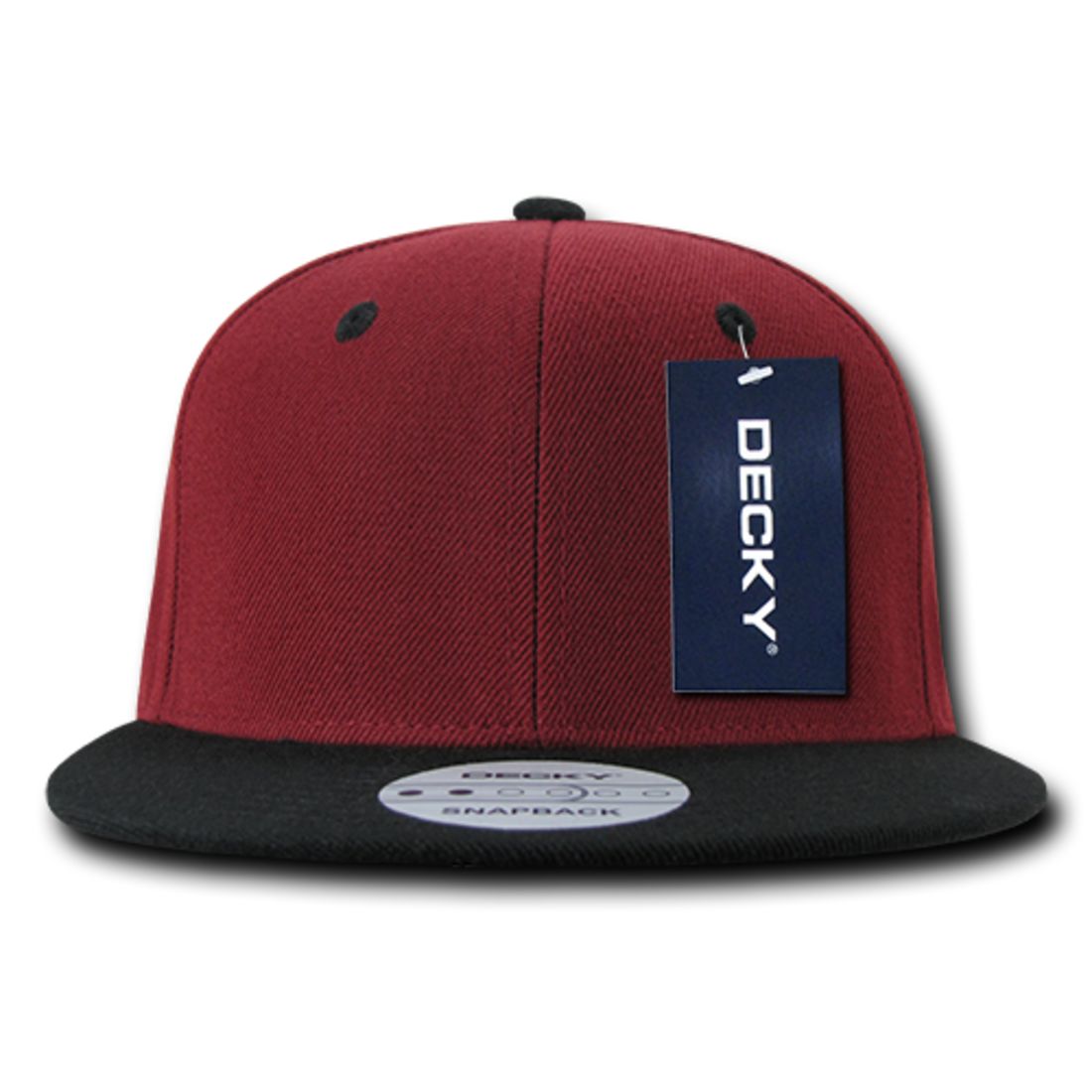 Decky 351 Two Tone High Profile Snapback Hats 6 Panel Flat Bill Baseball Caps