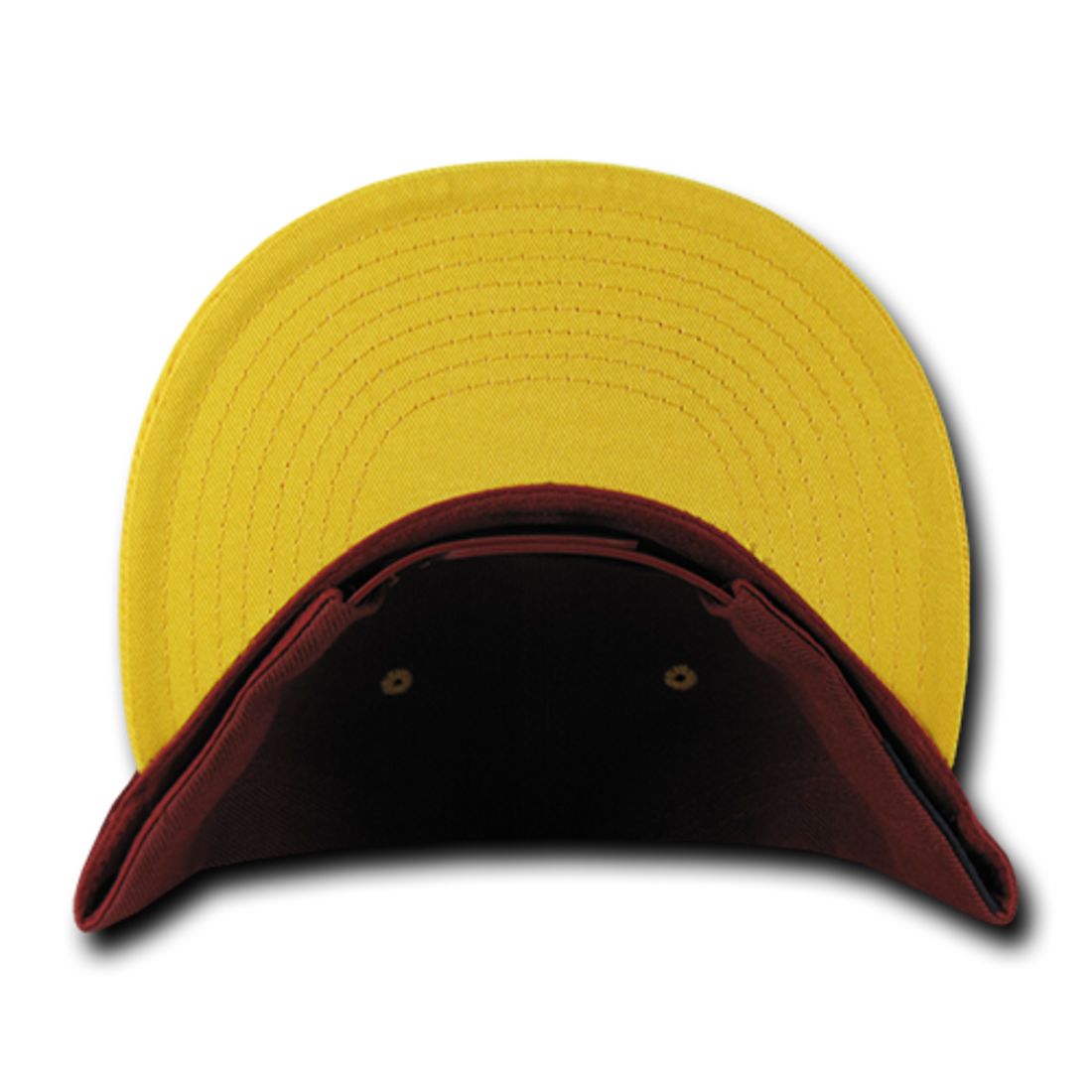 Decky 351 Two Tone High Profile Snapback Hats 6 Panel Flat Bill Baseball Caps