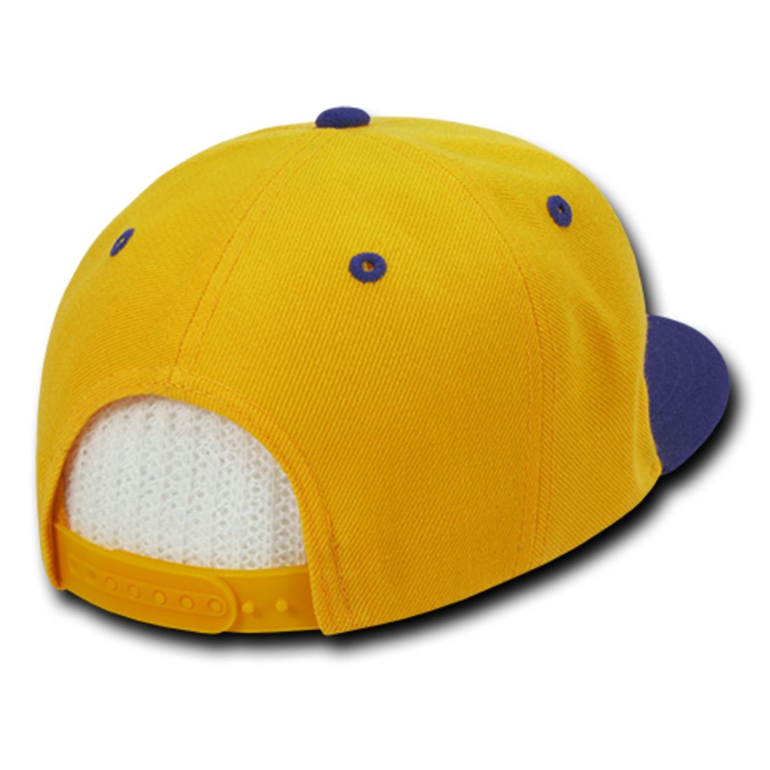 Decky 351 Two Tone High Profile Snapback Hats 6 Panel Flat Bill Baseball Caps