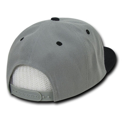 Decky 351 Two Tone High Profile Snapback Hats 6 Panel Flat Bill Baseball Caps