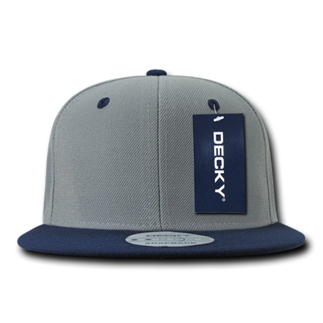 Decky 351 Two Tone High Profile Snapback Hats 6 Panel Flat Bill Baseball Caps