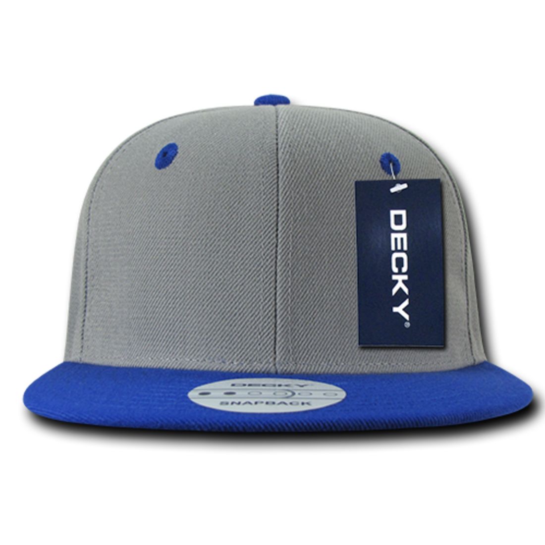 Decky 351 Two Tone High Profile Snapback Hats 6 Panel Flat Bill Baseball Caps