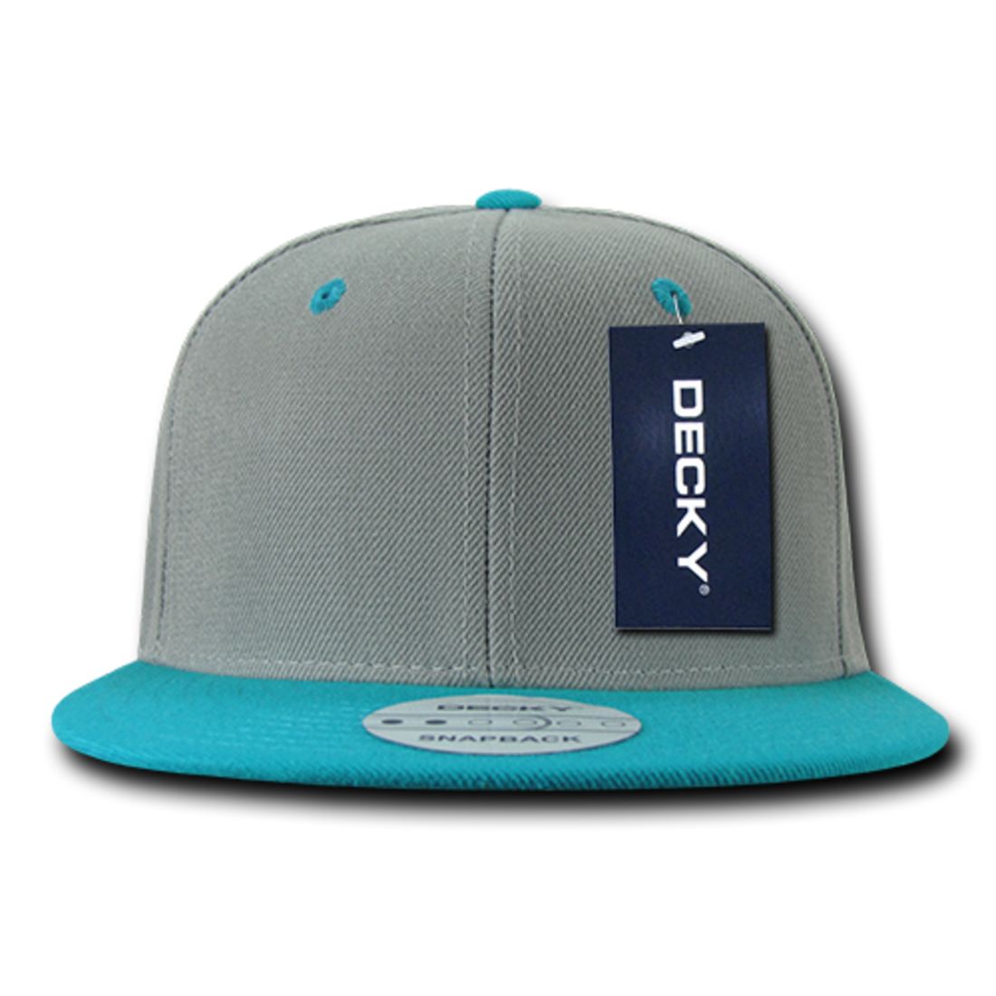 Decky 351 Two Tone High Profile Snapback Hats 6 Panel Flat Bill Baseball Caps