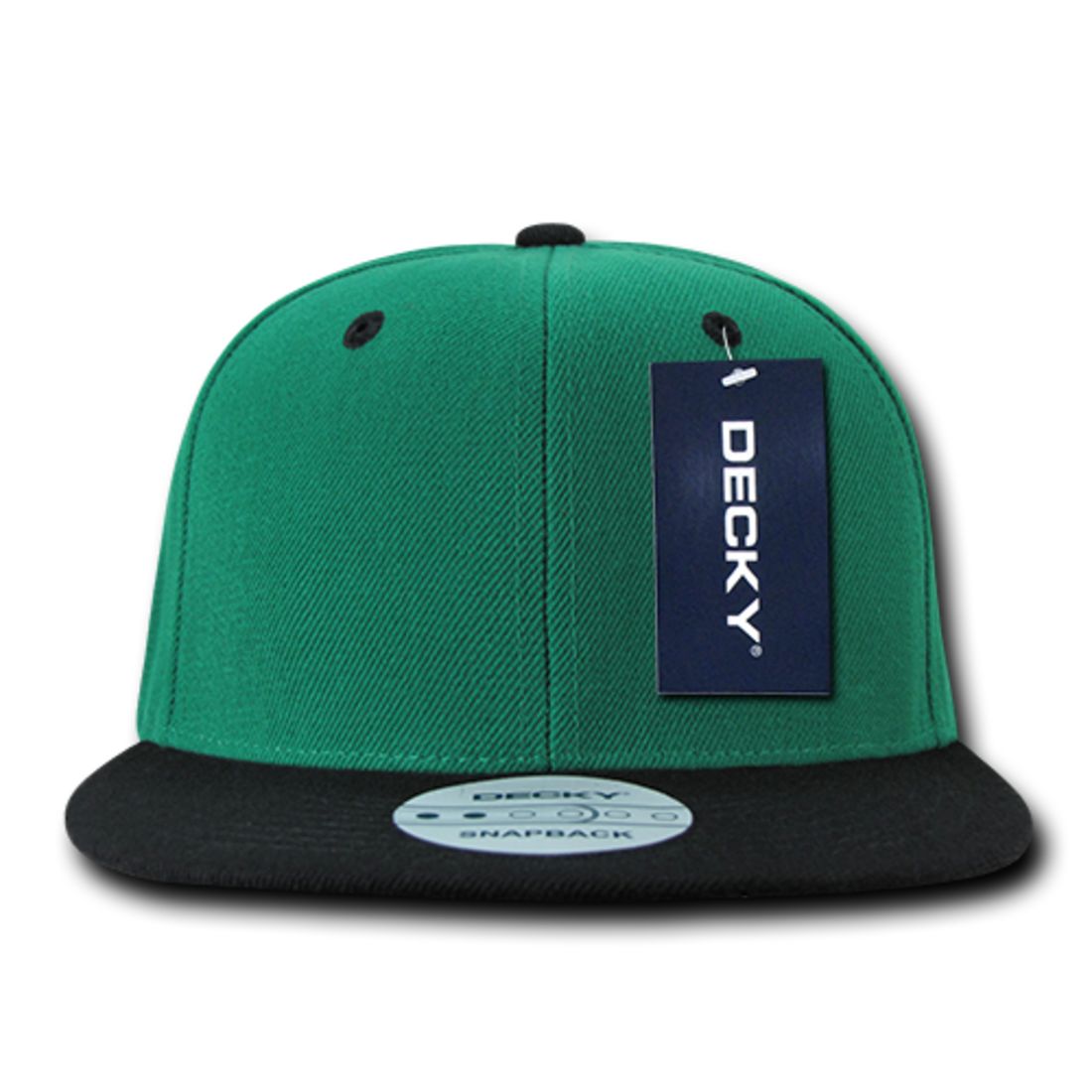 Decky 351 Two Tone High Profile Snapback Hats 6 Panel Flat Bill Baseball Caps