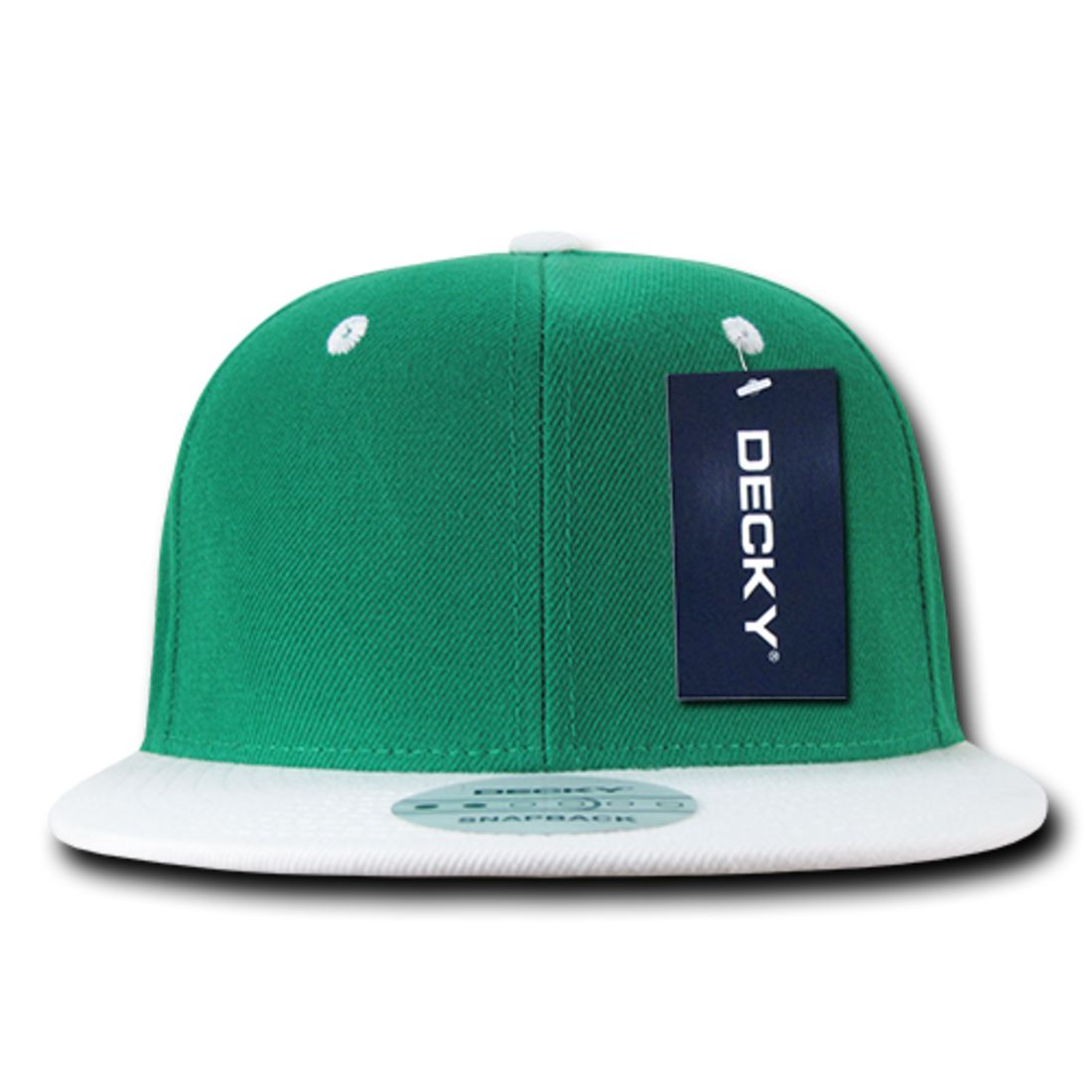 Decky 351 Two Tone High Profile Snapback Hats 6 Panel Flat Bill Baseball Caps