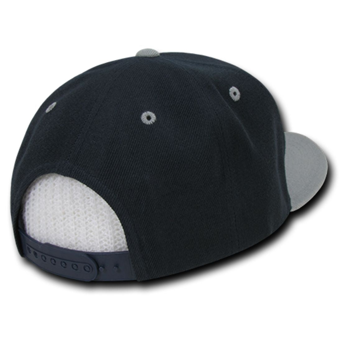 Decky 351 Two Tone High Profile Snapback Hats 6 Panel Flat Bill Baseball Caps