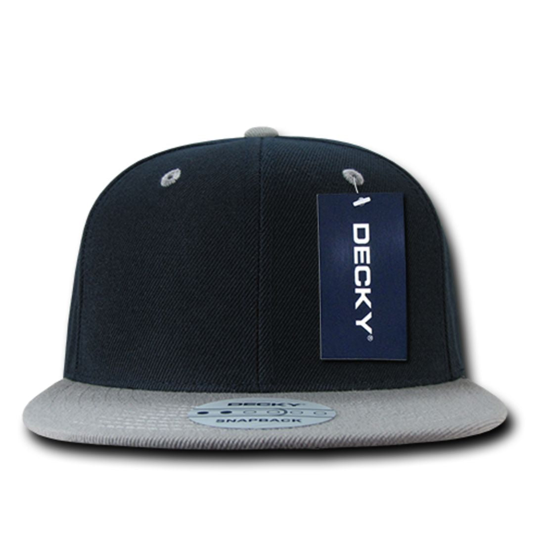 Decky 351 Two Tone High Profile Snapback Hats 6 Panel Flat Bill Baseball Caps