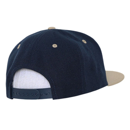 Decky 351 Two Tone High Profile Snapback Hats 6 Panel Flat Bill Baseball Caps