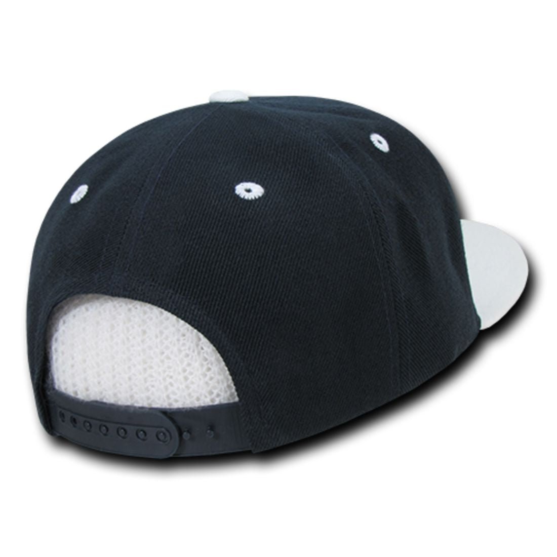 Decky 351 Two Tone High Profile Snapback Hats 6 Panel Flat Bill Baseball Caps