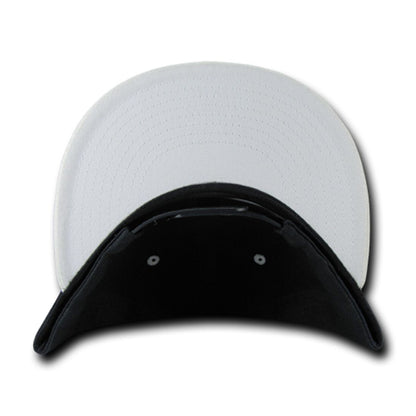 Decky 351 Two Tone High Profile Snapback Hats 6 Panel Flat Bill Baseball Caps